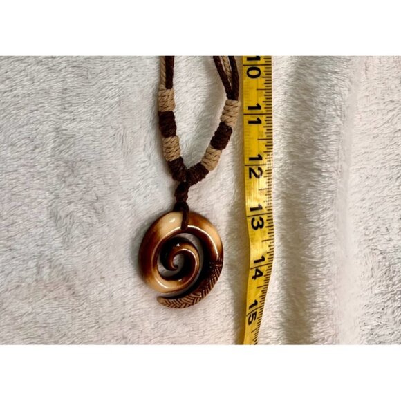 New Zealand Maori Style Koru Spiral Pendant Adjustable Necklace - Boho Tribal - Picture 7 of 7